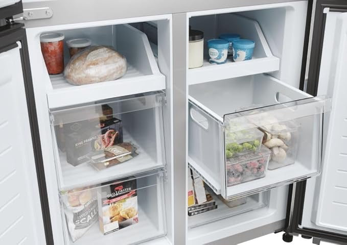 REFRIGERATEUR HAIER SIDE BY SIDE 4PORTES
AVEC FONTAINE GRIS CHR3818EWMM