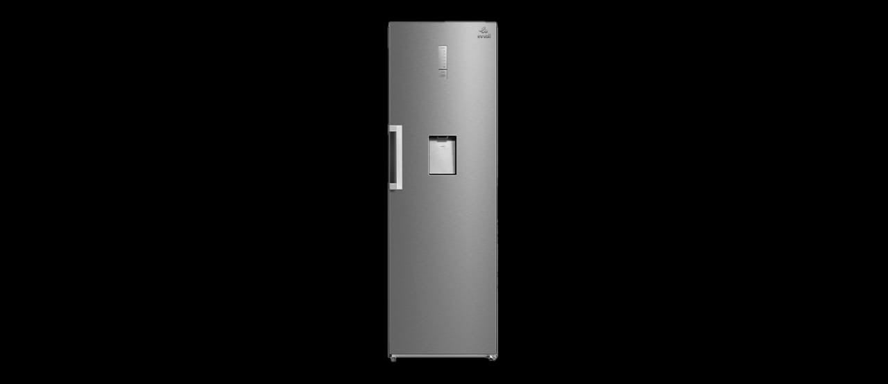 REFRIGERATEUR EVVOLI VERTICAL 1 PORTE
8TIROIRS 390LITRES AVEC FONTAINE NOFROST
GRIS EVRFMU390LS