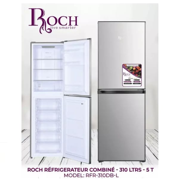 REFRIGERATEUR ROCH COMBINE 5TIROIRS
251 LITRES GRIS RFR310DBL