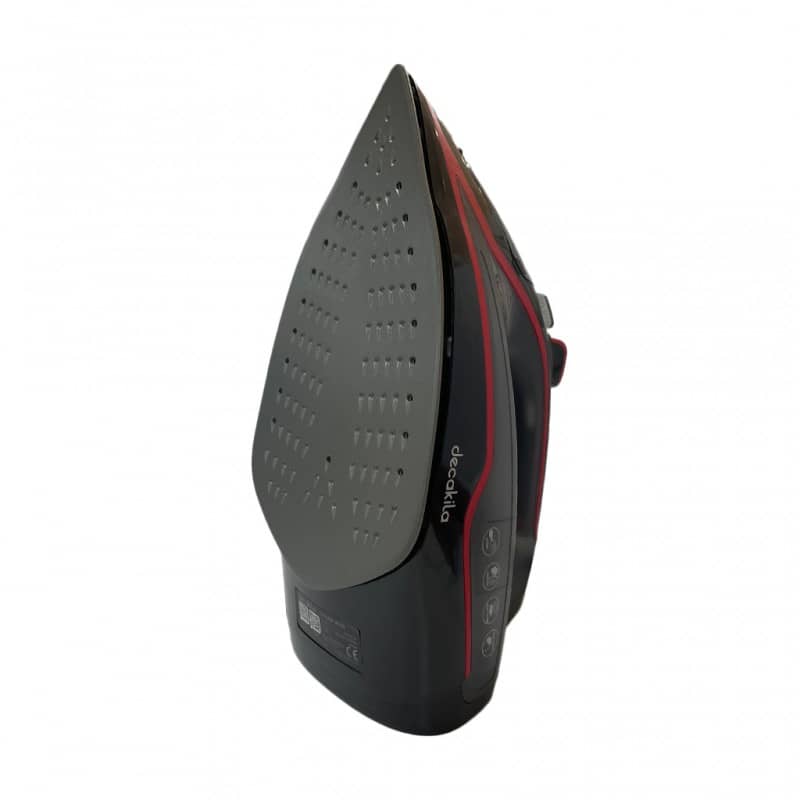 Fer à repasser DECAKILA KEEB001W – 2400W, semelle antiadhésive, couleur noire, vapeur puissante, design ergonomique.