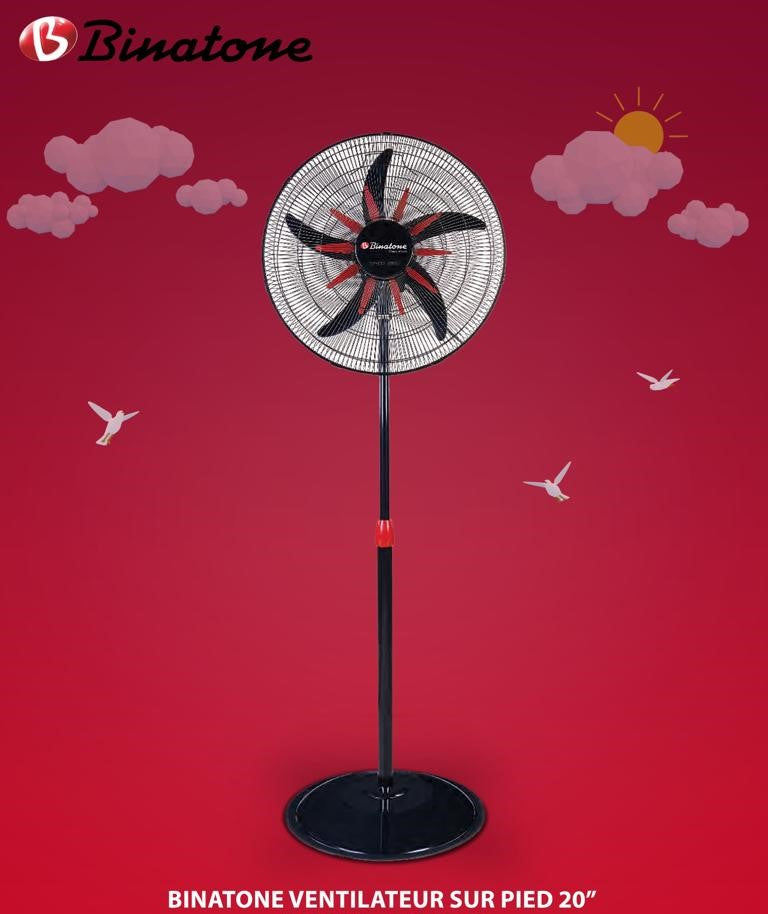 VENTILATEUR BINATONE 20" SUR PIED TS2020
