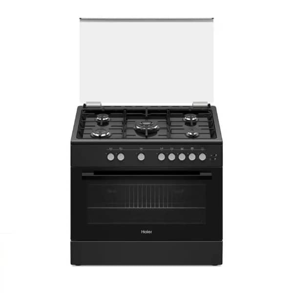 CUISINIERE HAIER 5FEUX 90X60 AVEC VERRE
NOIR HCR6050EGB