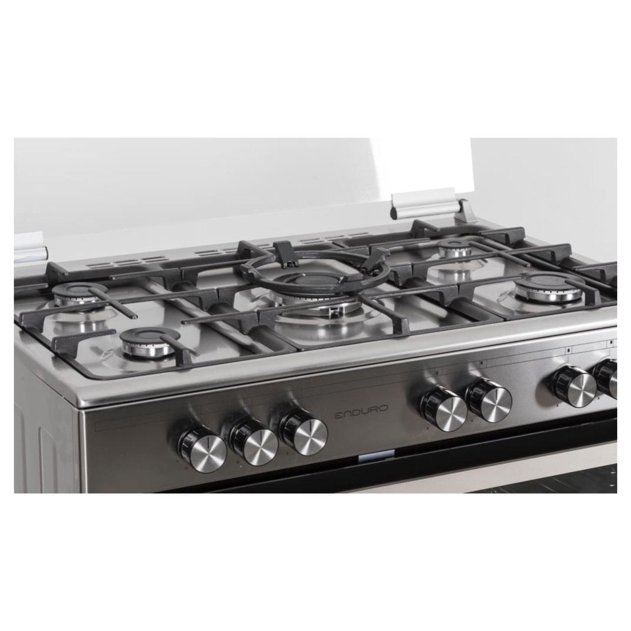 CUISINIERE ENDURO 5FEUX A GAZ 90X60 +
GRILL DOUBLE BOUTON NOIR AFS9050GGBSIT