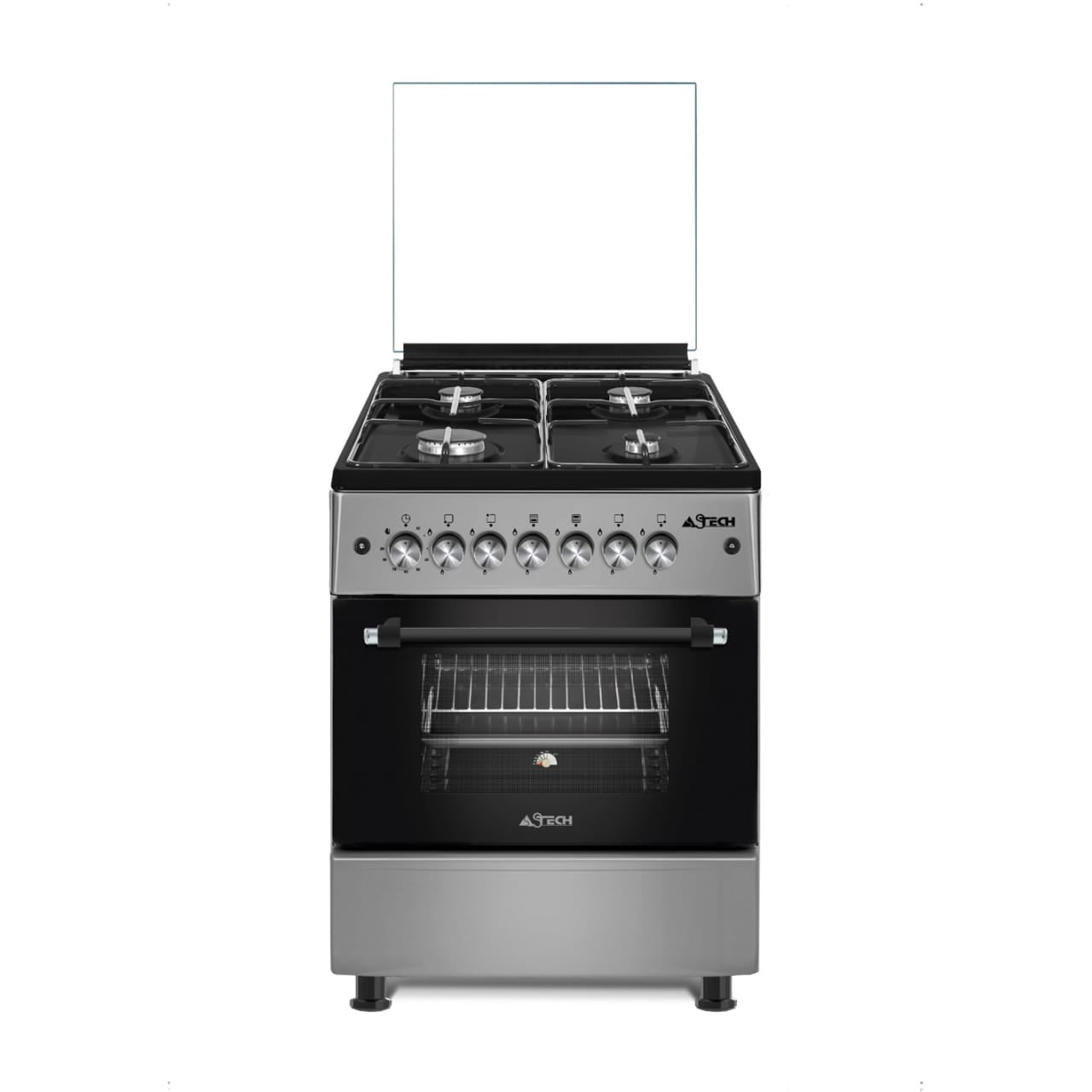 CUISINIERE ASTECH 4FEUX 60X60 A GAZ AVEC
FOUR A GAZ INOX CK62MSFRM