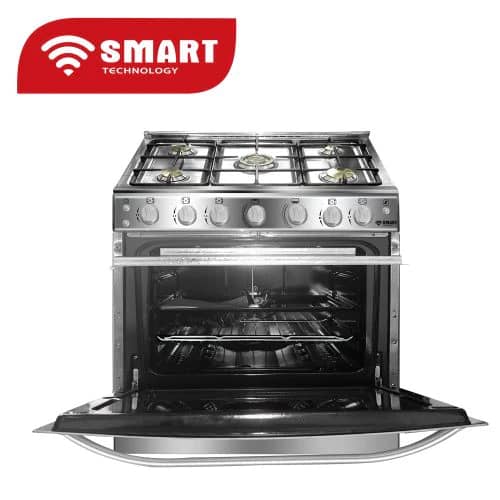 CUISINIERE SMART TECHNOLOGY 5FEUX 80X60
A GAZ ROTISSEUR INOX STC8060C