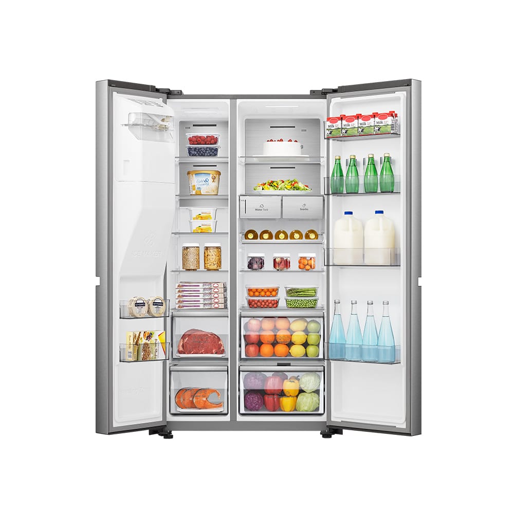 REFRIGERATEUR HISENSE SIDE BY SIDE 4PORTES
628L AVEC FONTAINE INVERTER WIFI INOX
RS82WS4S