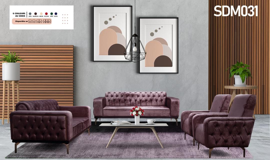 SALON SDM VIP 7PLACES GRIS CLAIR SDM031