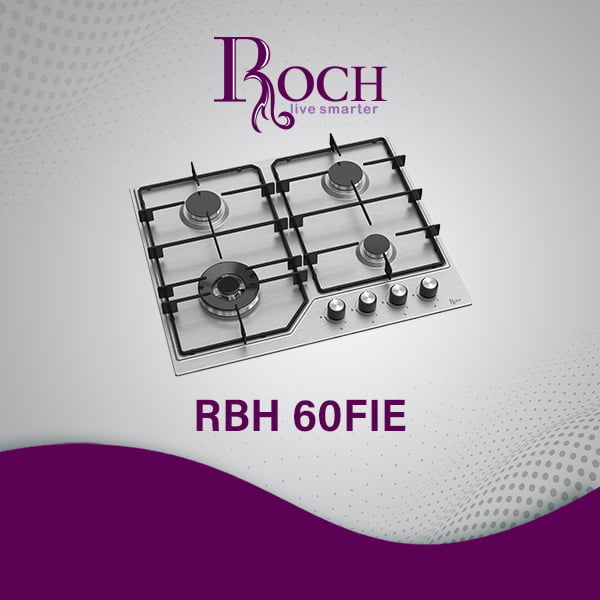 PLAQ CUISON ROCH 4 Burner Gas Hob Gloss Built-In (RBH 60FIE)