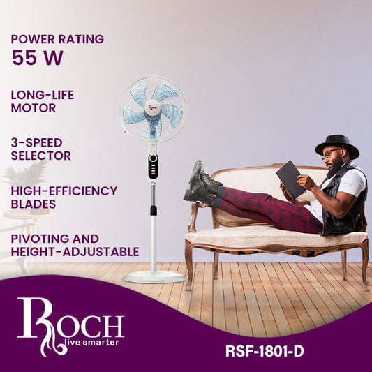 Ventilo ROCH 18″ Pedestal Fan (RSF-1801-D)