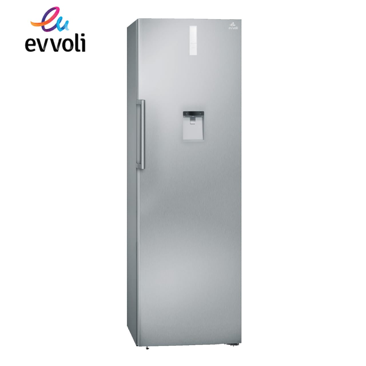 REFRIGERATEUR EVVOLI VERTICAL 1 PORTE
8TIROIRS 390LITRES AVEC FONTAINE NOFROST
GRIS EVRFMU390LS