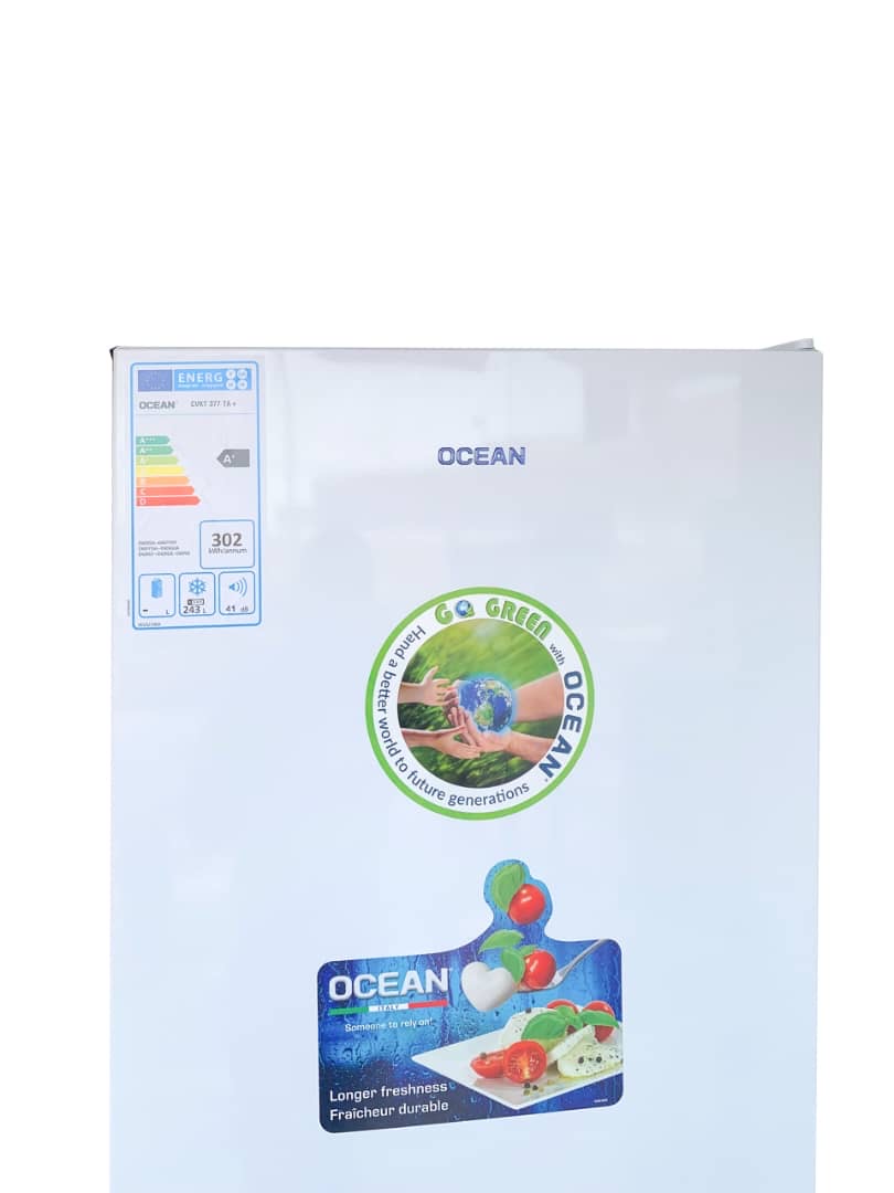 CONGELATEUR OCEAN VERTICAL 377LITRES
7TIROIRS PLAQUE ALUMINIUM BLANC
CVKT377TA+
