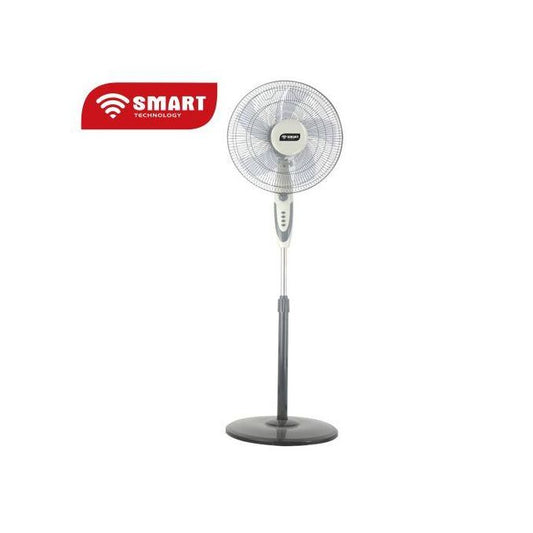 SMART TECHNOLOGY Ventilateur 18" - STV-1852C - Blanc-Gris - 60W-5 Hélices Garantie 1 Mois