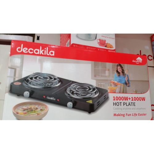 DECAKILA Réchaud Double Electrique 1000W+1000W