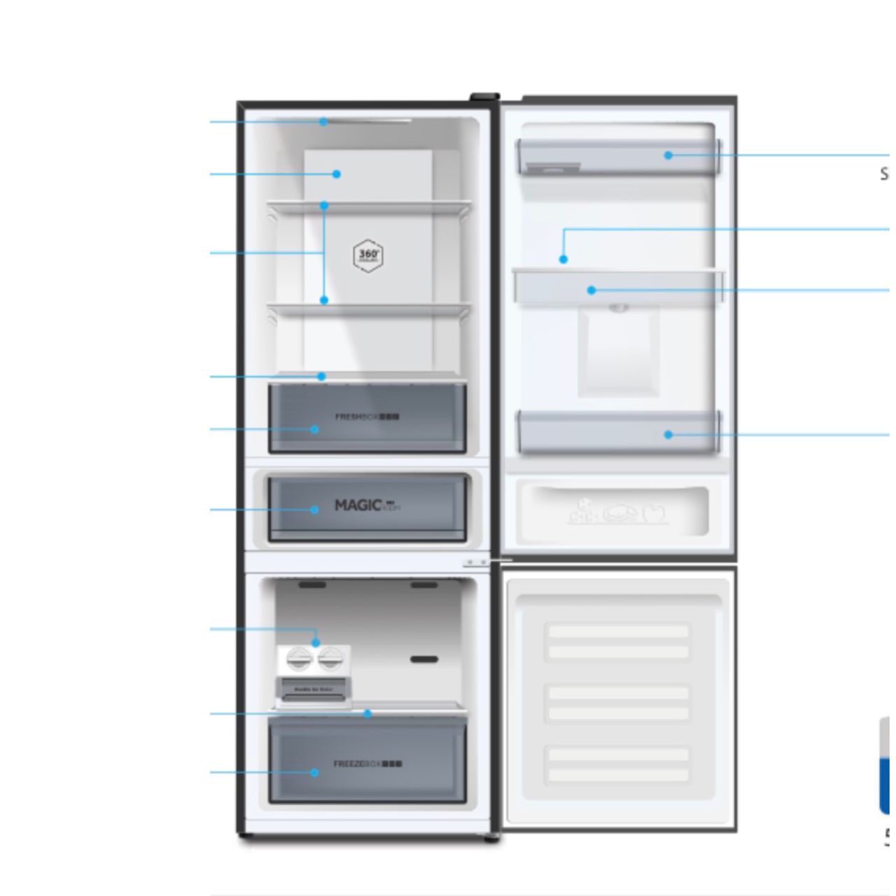REFRIGERATEUR HAIER AVEC DISTRIBUTEUR
D'EAU HRFB399MA