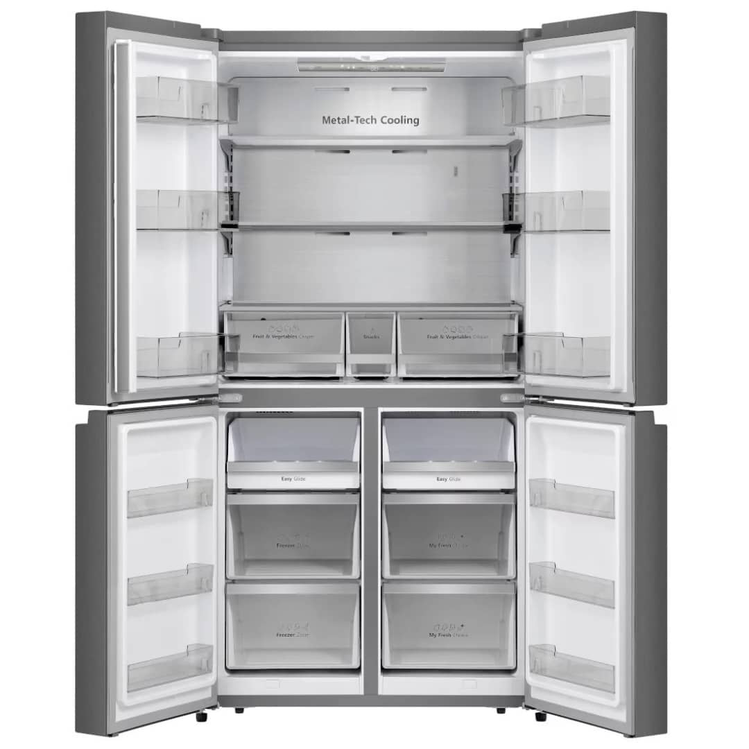 REFRIGERATEUR HISENSE SIDE BY SIDE 4PORTES
560LITRES VERRE COLORE RC73WC4SW