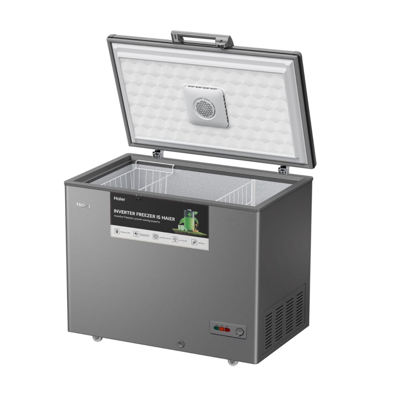 CONGELATEUR HAIER HORIZONTAL 450LITRES
INVERTER GRIS 368VS