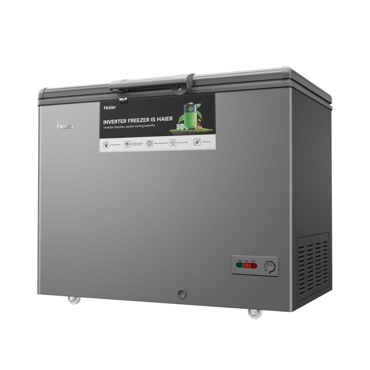 CONGELATEUR HAIER HORIZONTAL 450LITRES
INVERTER GRIS 368VS