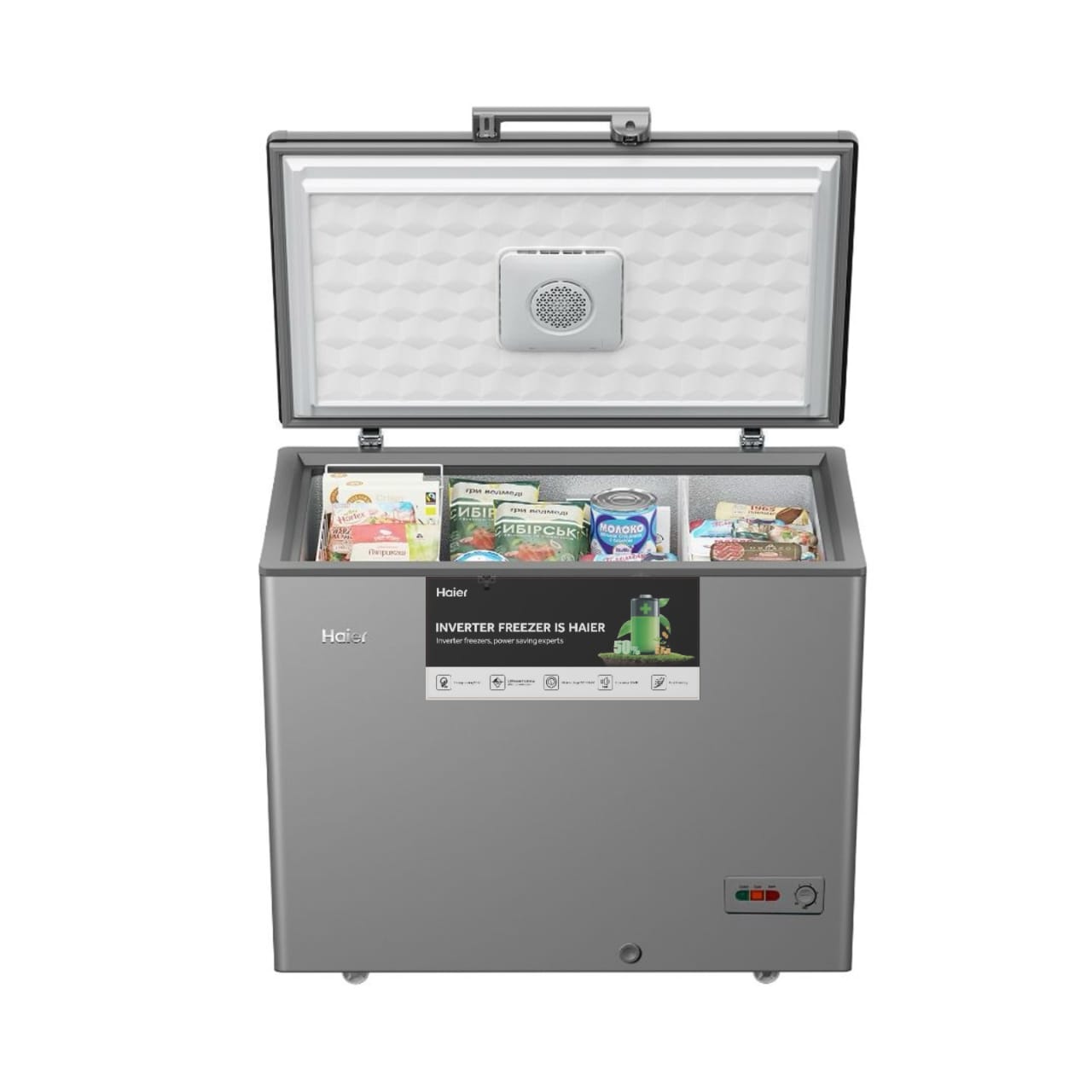 CONGELATEUR HAIER HORIZONTAL 450LITRES
INVERTER GRIS 368VS