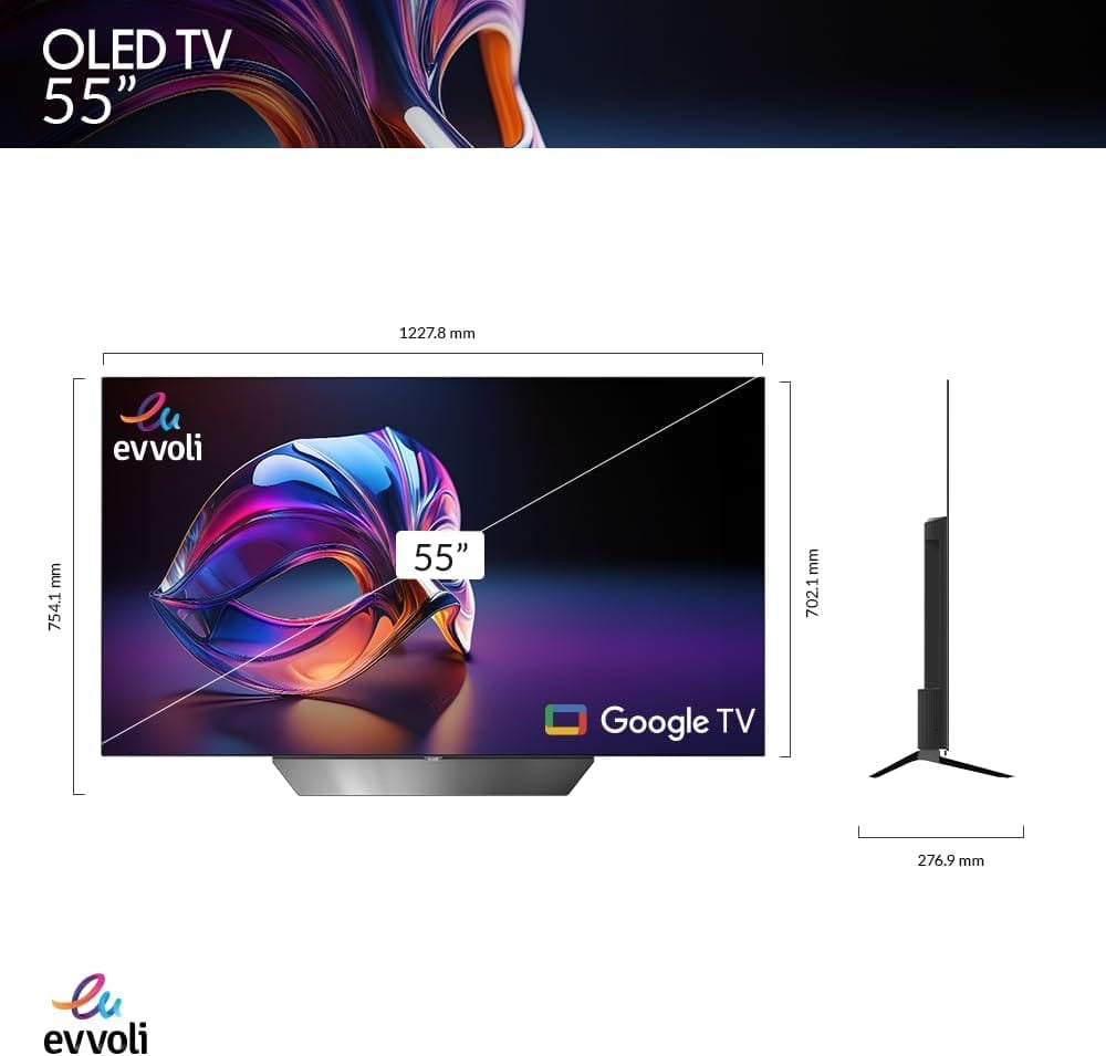 TELEVISEUR EVVOLI 55" OLED SMART GOOGLE
TV 55EV9-OLED