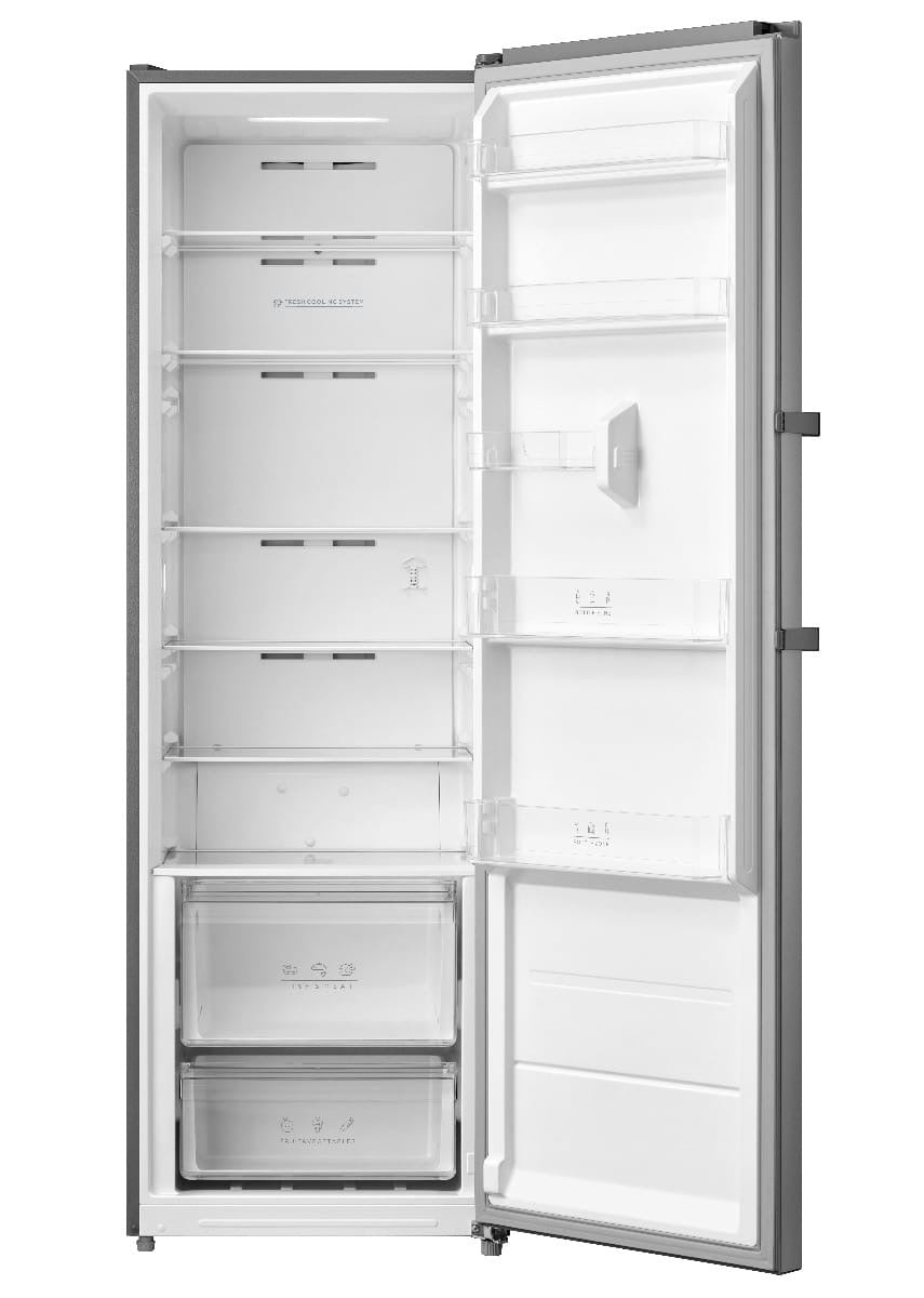 REFRIGERATEUR EVVOLI VERTICAL 1 PORTE
8TIROIRS 390LITRES AVEC FONTAINE NOFROST
GRIS EVRFMU390LS