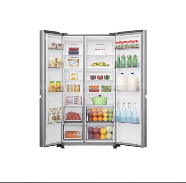 REFRIGERATEUR HISENSE SIDE BY SIDE 2PORTES
668LITRES INVERTER GRIS RS87WS