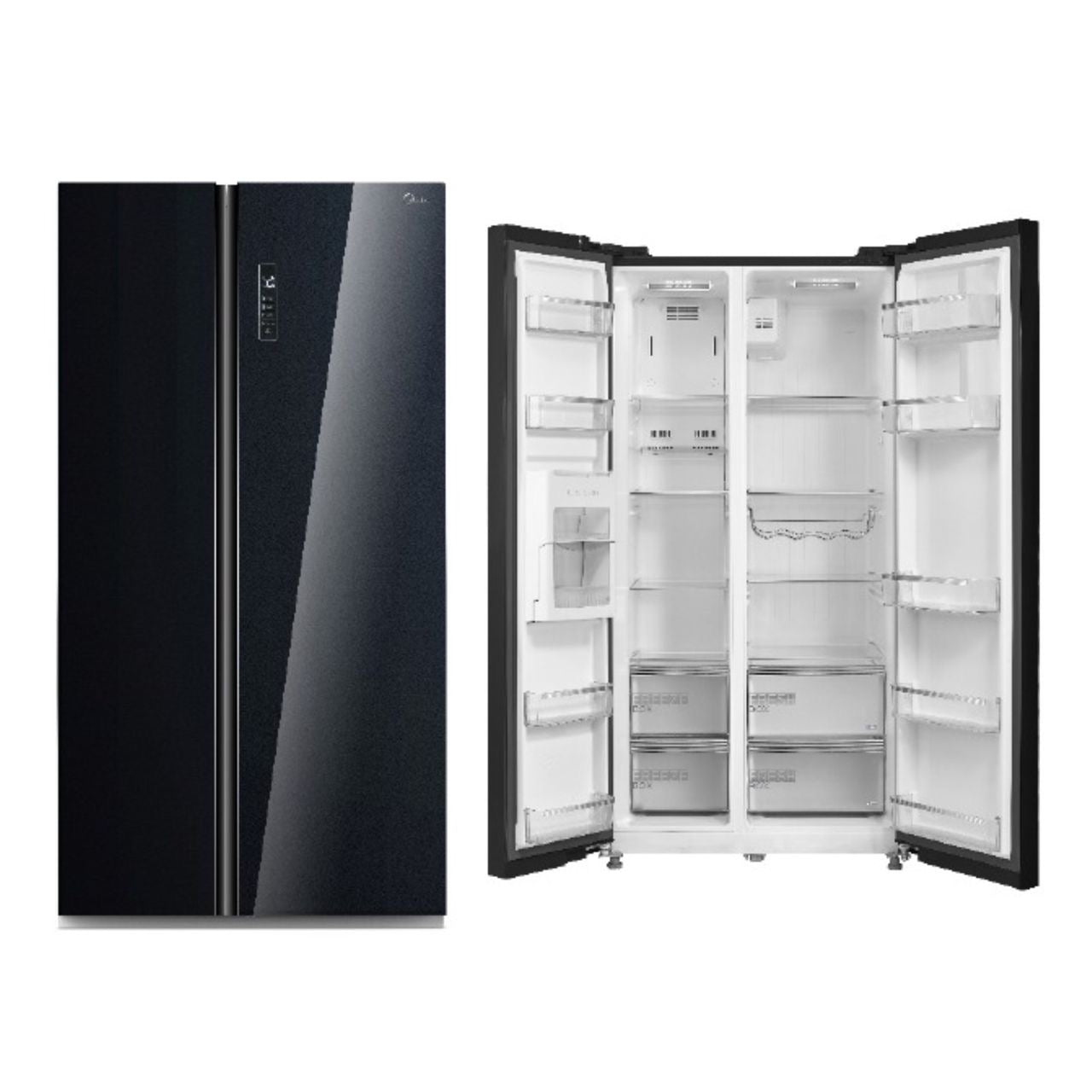 REFRIGERATEUR MIDEA SIDE BY SIDE 2PORTES
710LITRES NOIR 710FGF22