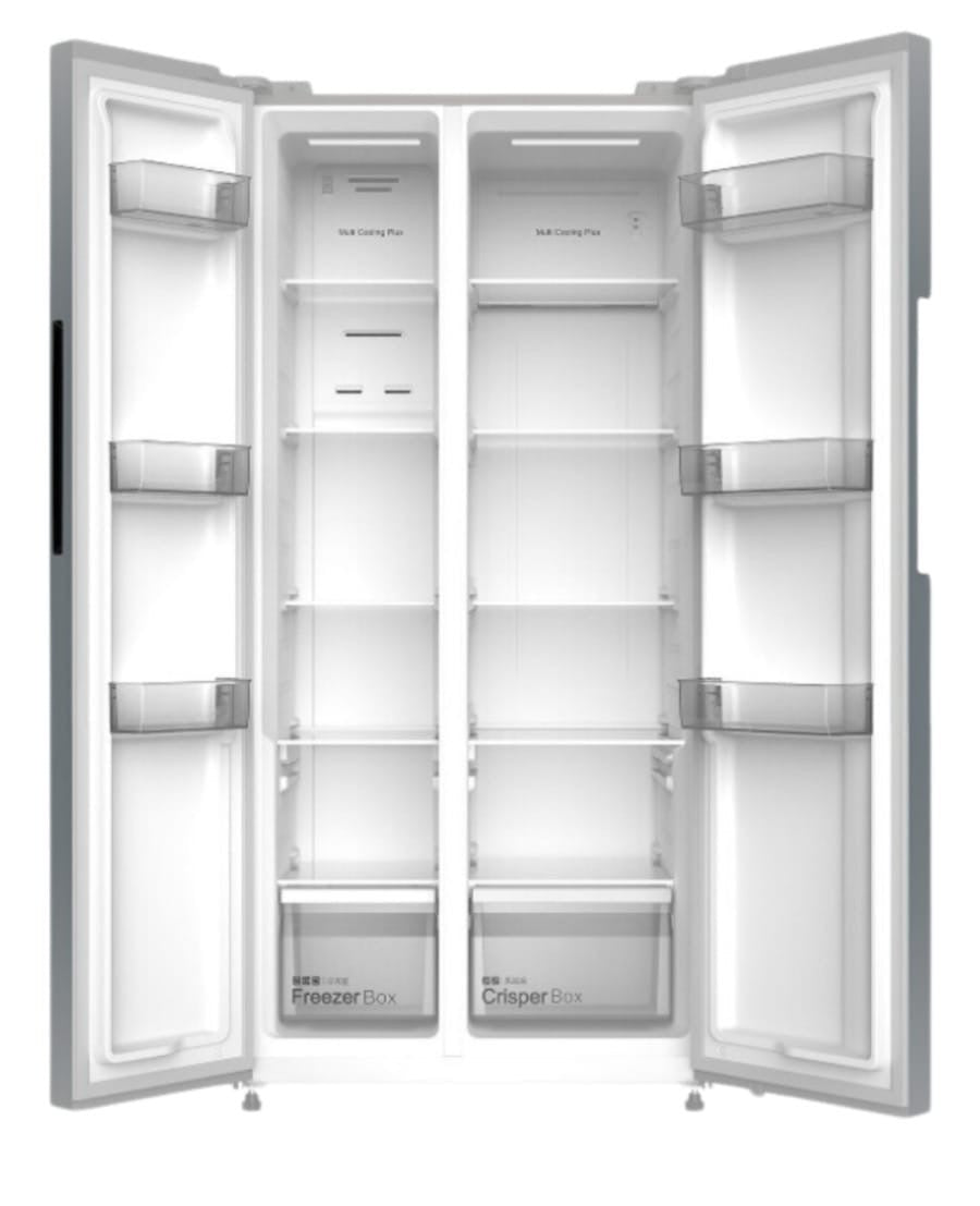 REFRIGERATEUR HISENSE SIDE BY SIDE 2PORTES
428LITRES INVERTER INOX RC55WS4SA