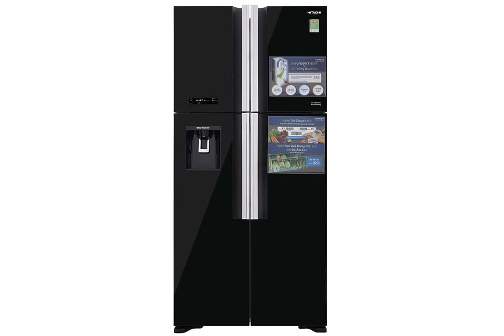 REFRIGERATEUR HITACHI 4PORTES 550LITRES
AVEC FONTAINE NOIR RW690P7PB