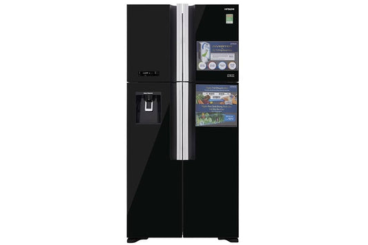 REFRIGERATEUR HITACHI 4PORTES 550LITRES
AVEC FONTAINE NOIR RW690P7PB