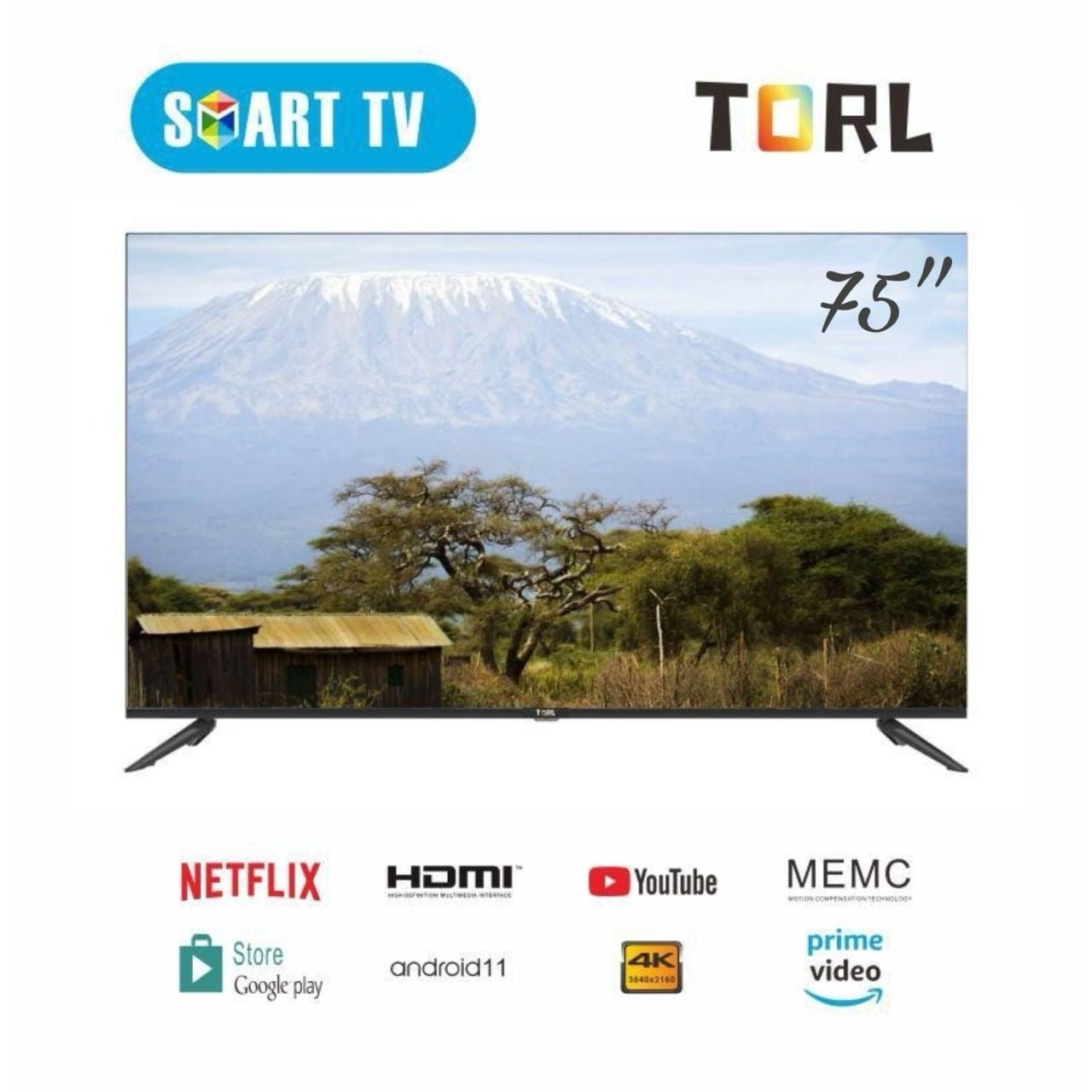 TELEVISEUR TORL 75" SMART ANDROID 4K