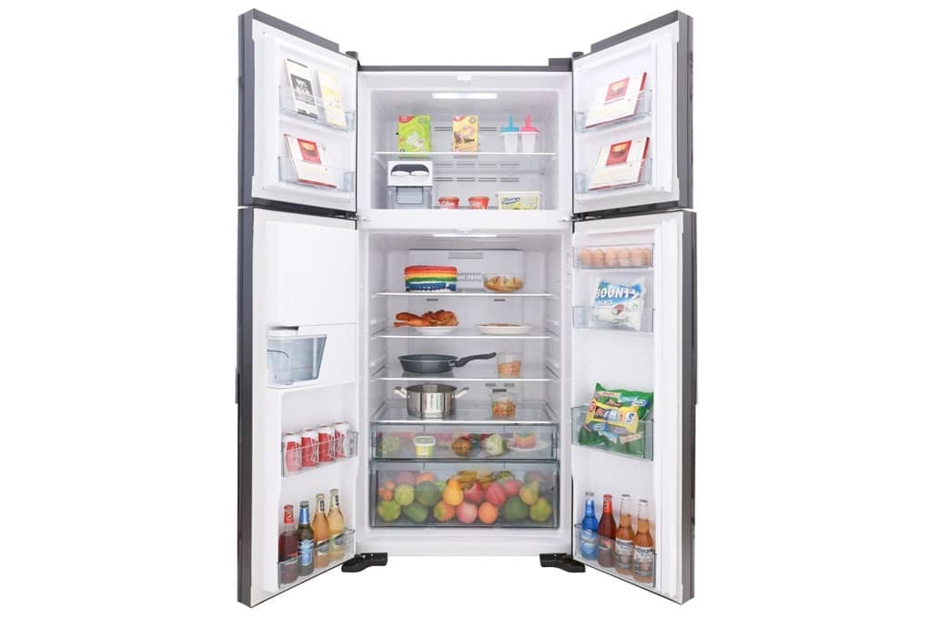 REFRIGERATEUR HITACHI 4PORTES 550LITRES
AVEC FONTAINE NOIR RW690P7PB