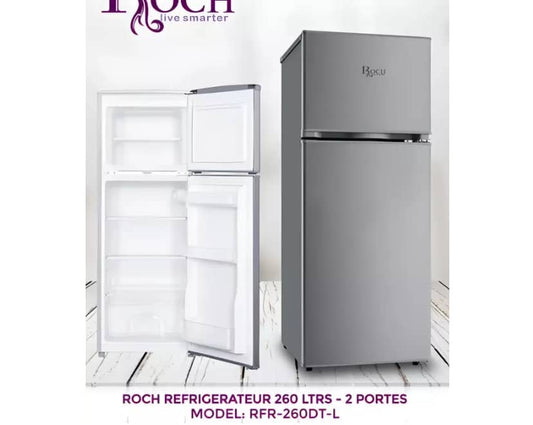 REFRIGERATEUR ROCH 2PORTES 260LITRES GRIS
RFR260DTL