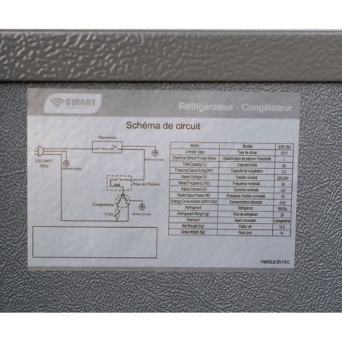 REFRIGERATEUR SMART TECHNOLOGY BAR
2PORTES PETIT MODEL STR150F