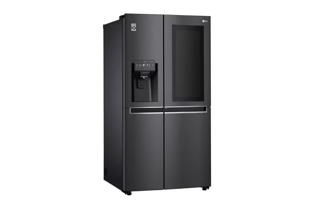 REFRIGERATEUR LG SIDE BY SIDE AVEC
FONTAINE MATTE NOIR KNOCK KNOCK GCX257