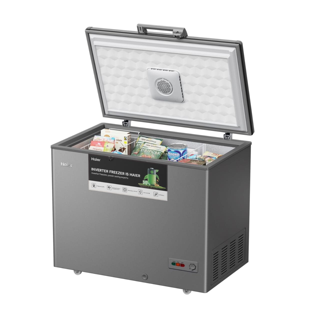 CONGELATEUR HAIER HORIZONTAL 450LITRES
INVERTER GRIS 368VS