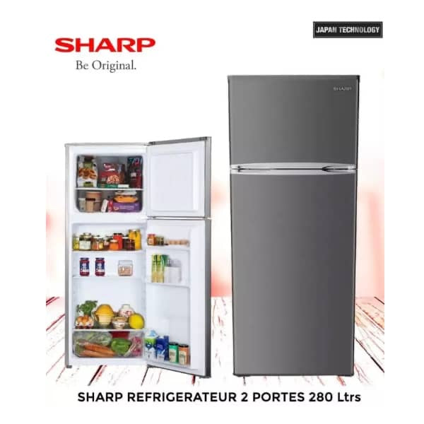 REFRIGERATEUR SHARP 2PORTES GRIS
SJDC280HS2