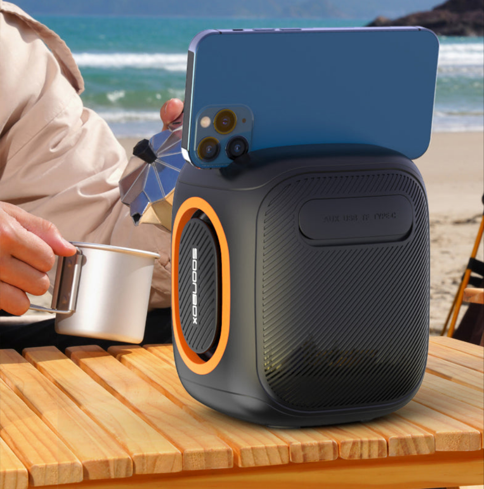 Soonbox S6600 Mini Bluetooth Speaker – 10W Portable Speaker with LED, TWS, FM, USB, TF Card & AUX
