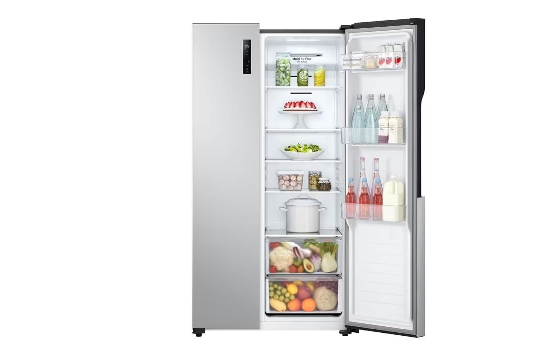 REFRIGERATEUR LG SIDE BY SIDE 2PORTES
519LITRES GRIS GCFB507PQAM