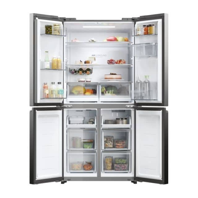 REFRIGERATEUR HAIER SIDE BY SIDE 4PORTES
AVEC FONTAINE GRIS HCW58FEWMP