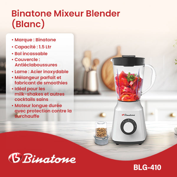 Binatone Mixeur Blender (Blanc)