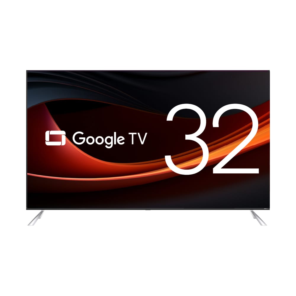 Smart TV ASTECH 32GT3022A. système Google TV, Full HD, 2 télécommandes, ports HDMI/USB, Bluetooth, Netflix, YouTube, Prime Video et Chromecast intégré.