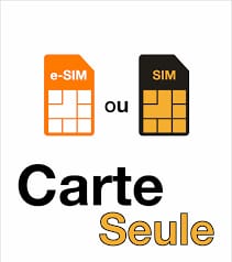 📱 Carte SIM ou eSIM seule (sans forfait)