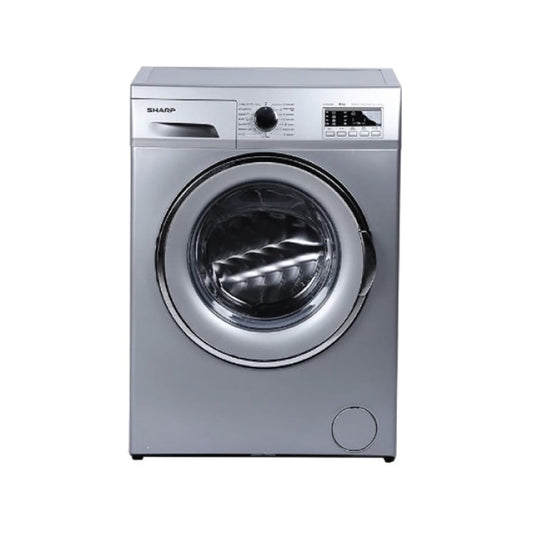Machine à laver SHARP ESFE710CZLW – 7 kg, automatique, chargement frontal, cycle rapide, classe A+, couleur gris.