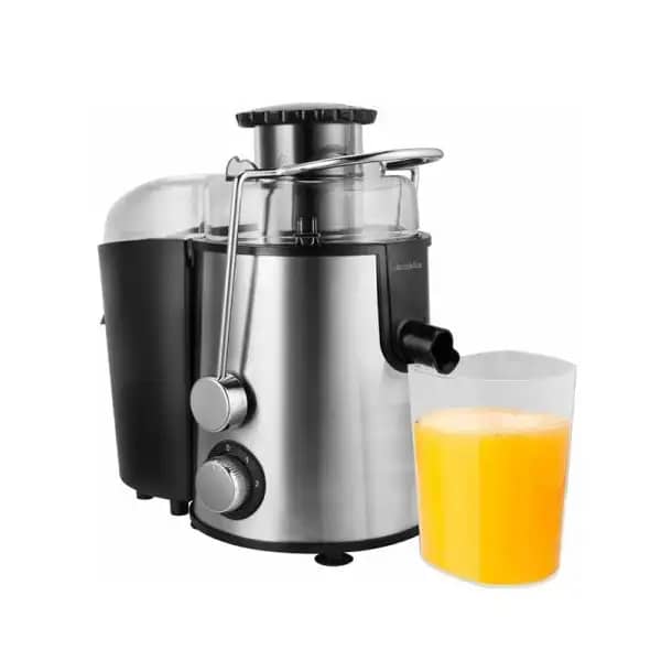 Extracteur de jus DECAKILA KEJC010B – moteur 350W, design compact noir, silencieux, idéal pour jus naturels maison.
