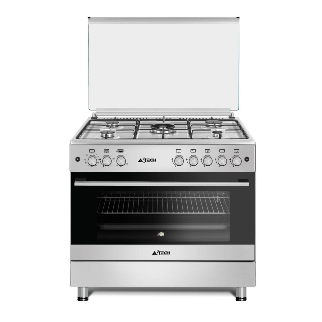 CUISINIERE ASTECH 5FEUX 90X60 A GAZ AVEC
FOUR A GAZ MINUTERIE FULL OPTION INOX
CK92CRM