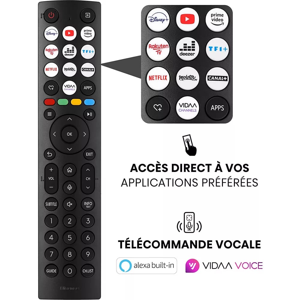 TELEVISEUR HISENSE 85" LED SMART VIDAA
UHD 4K 85A6N