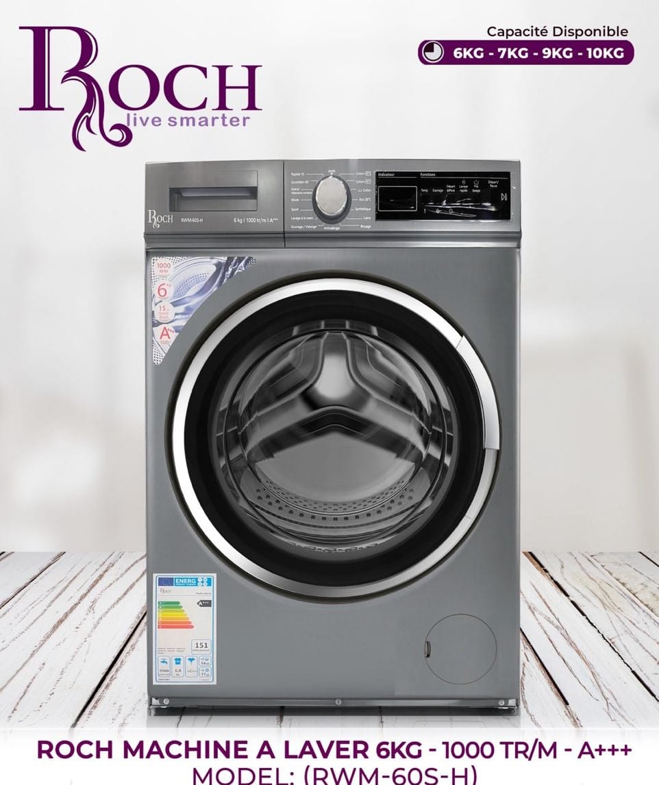 MACHINE A LAVER ROCH 6KG A+++ GRIS
RMW60SH