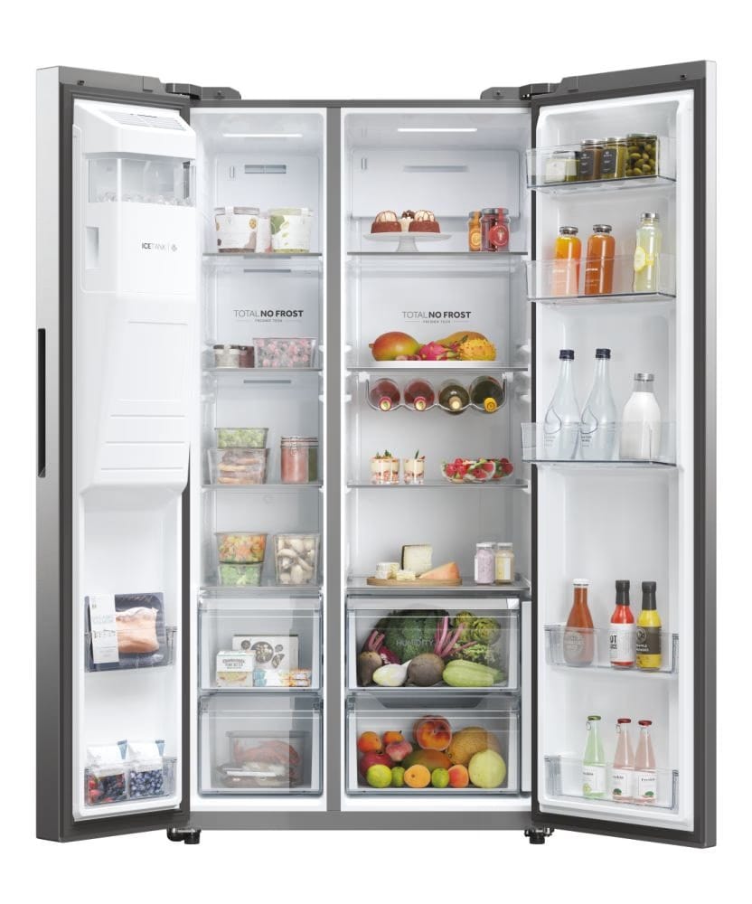 REFRIGERATEUR HAIER SIDE BY SIDE 2PORTES
DISTRIBUTEUR GLACON GRIS HSW59F18EIMM
