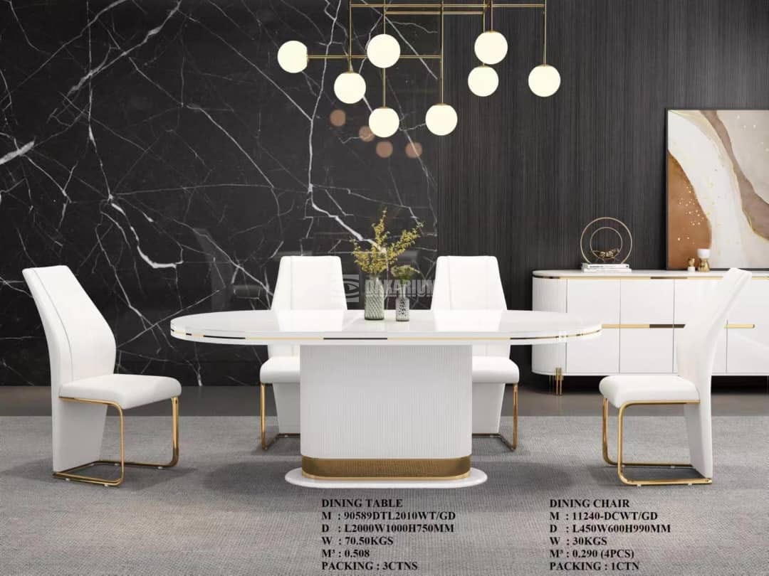 TABLE A MANGER 6PLACES 160X90CM BLANC
C606 (1+6)