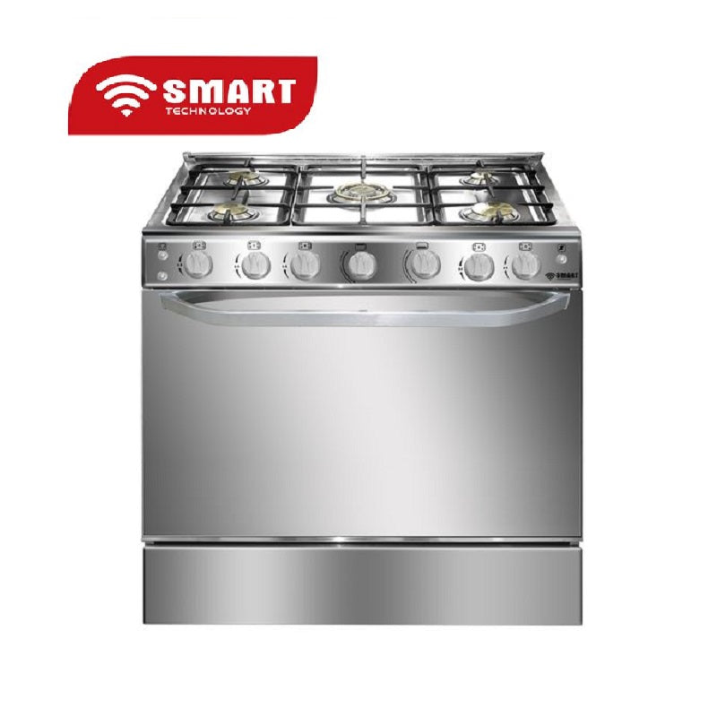 CUISINIERE SMART TECHNOLOGY 5FEUX 80X60
A GAZ ROTISSEUR INOX STC8060C